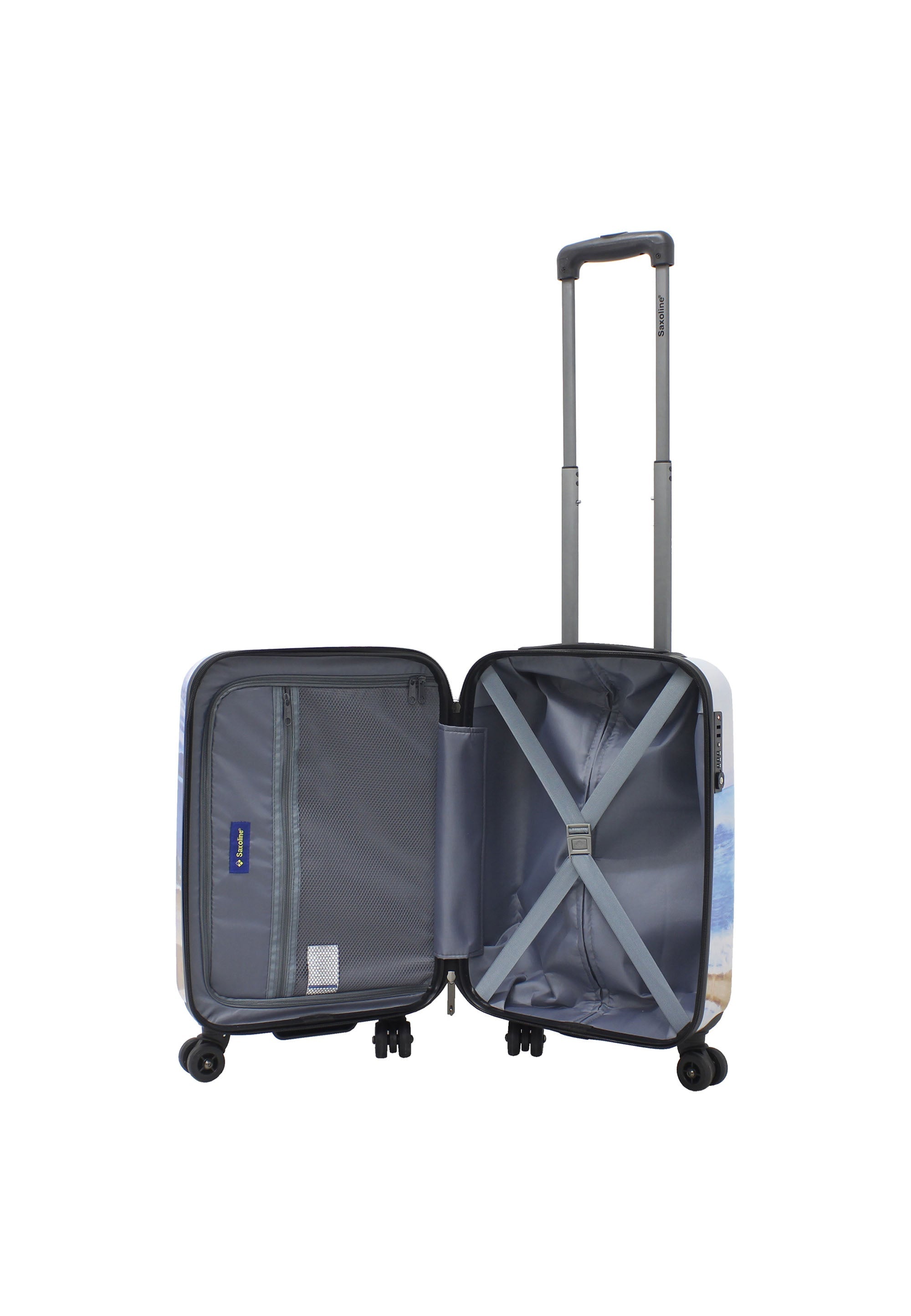 Saxoline Black Horse Handluggage HardSuitcase / Trolley / Travel Suitcase - 54 cm - (Small)
