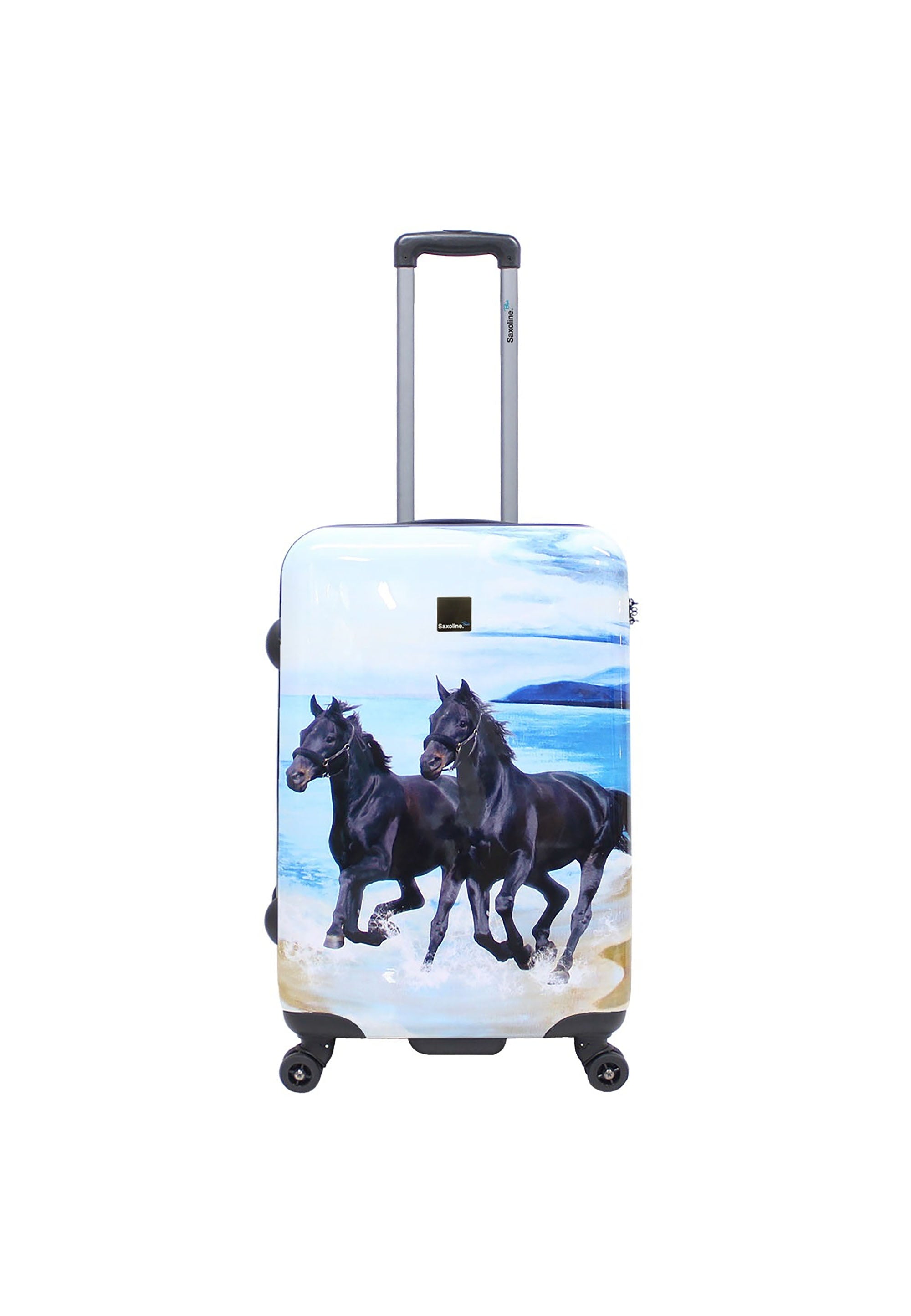 Saxoline Black Horse Hard Suitcase / Trolley / Luggage - 67 cm - (Medium)