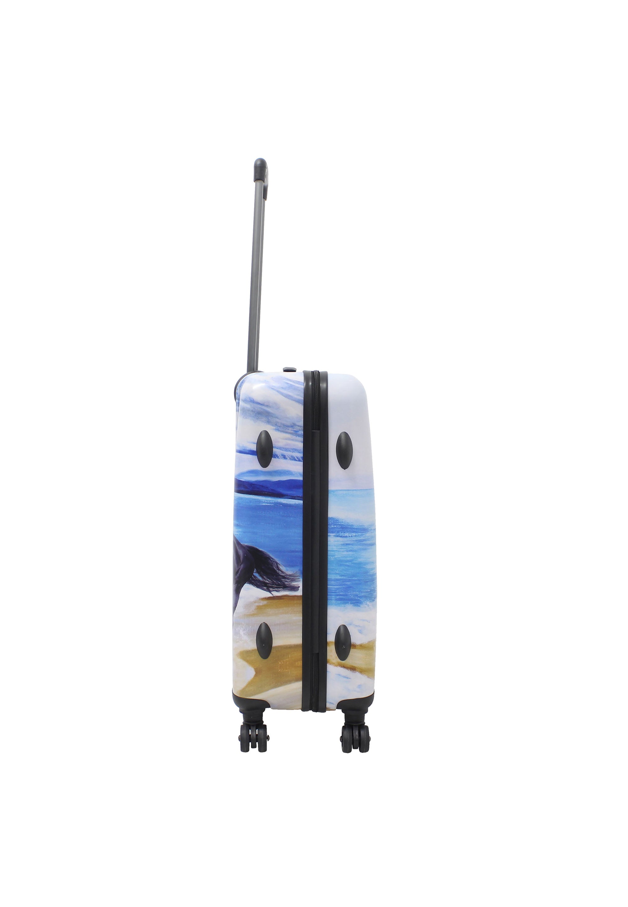 Saxoline Black Horse Hard Suitcase / Trolley / Luggage - 67 cm - (Medium)
