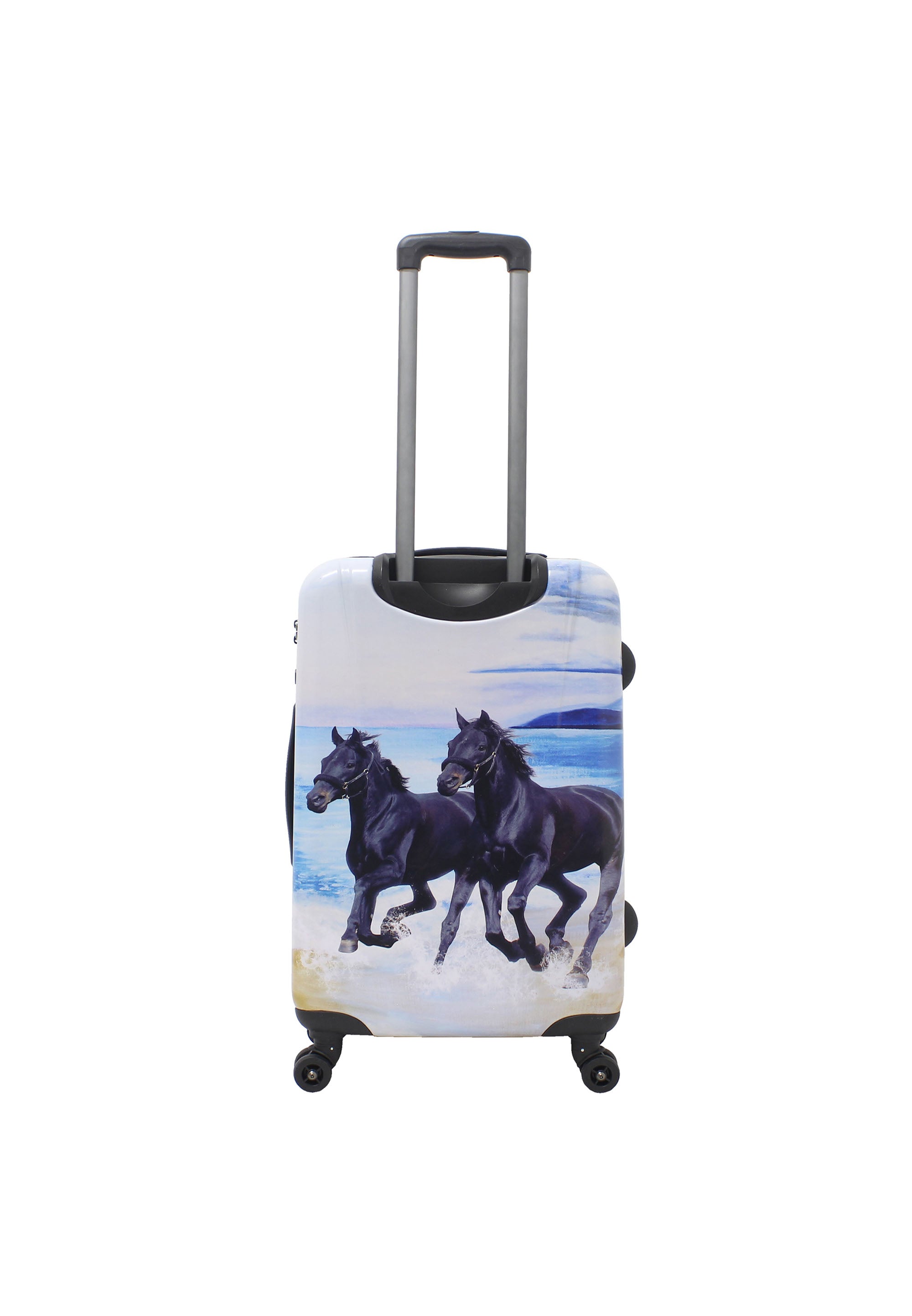 Saxoline Black Horse Hard Suitcase / Trolley / Luggage - 67 cm - (Medium)