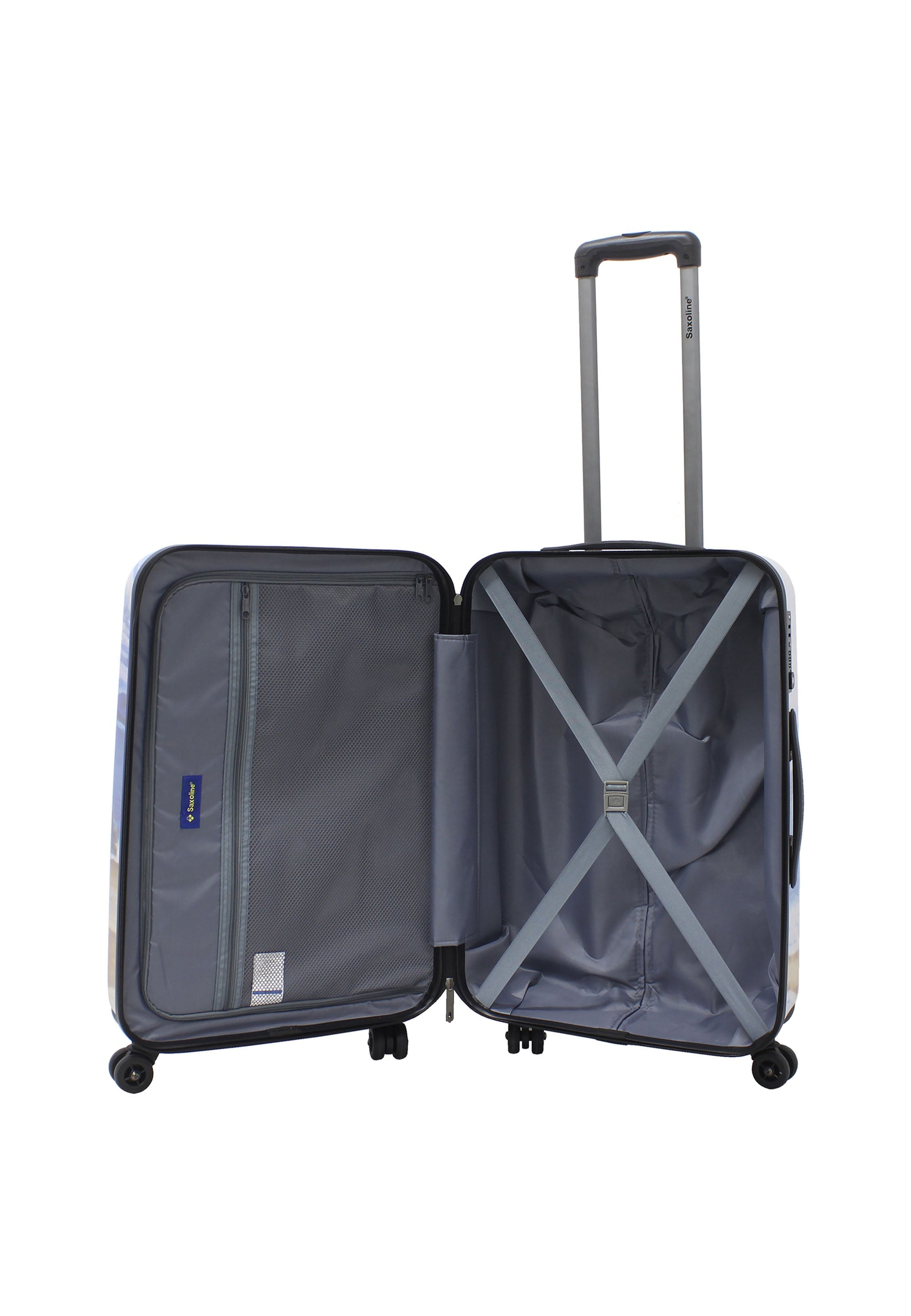Saxoline Black Horse Hard Suitcase / Trolley / Luggage - 67 cm - (Medium)