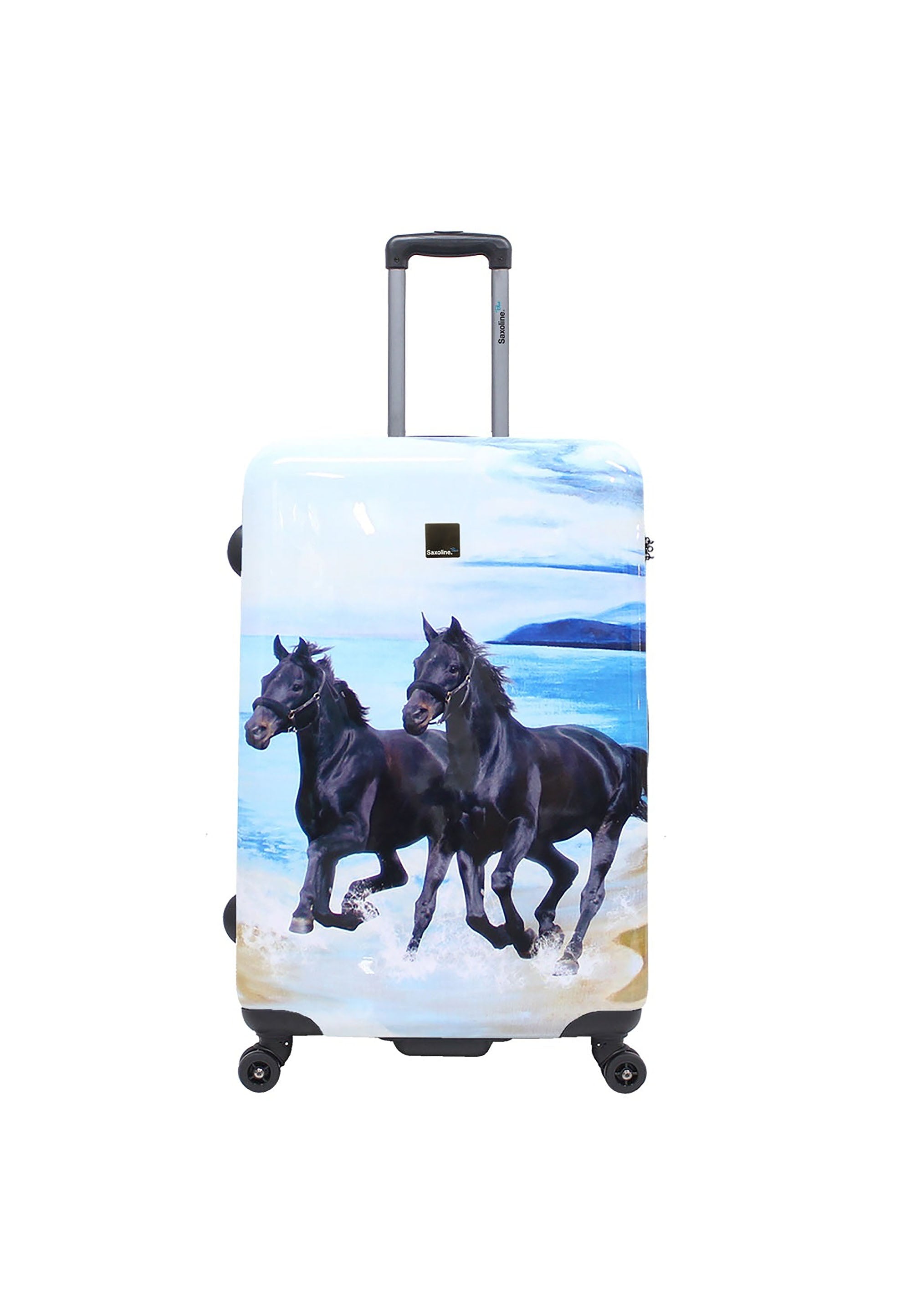 Saxoline Black Horse Hard Suitcase / Trolley / Luggage - 78 cm - (Large)