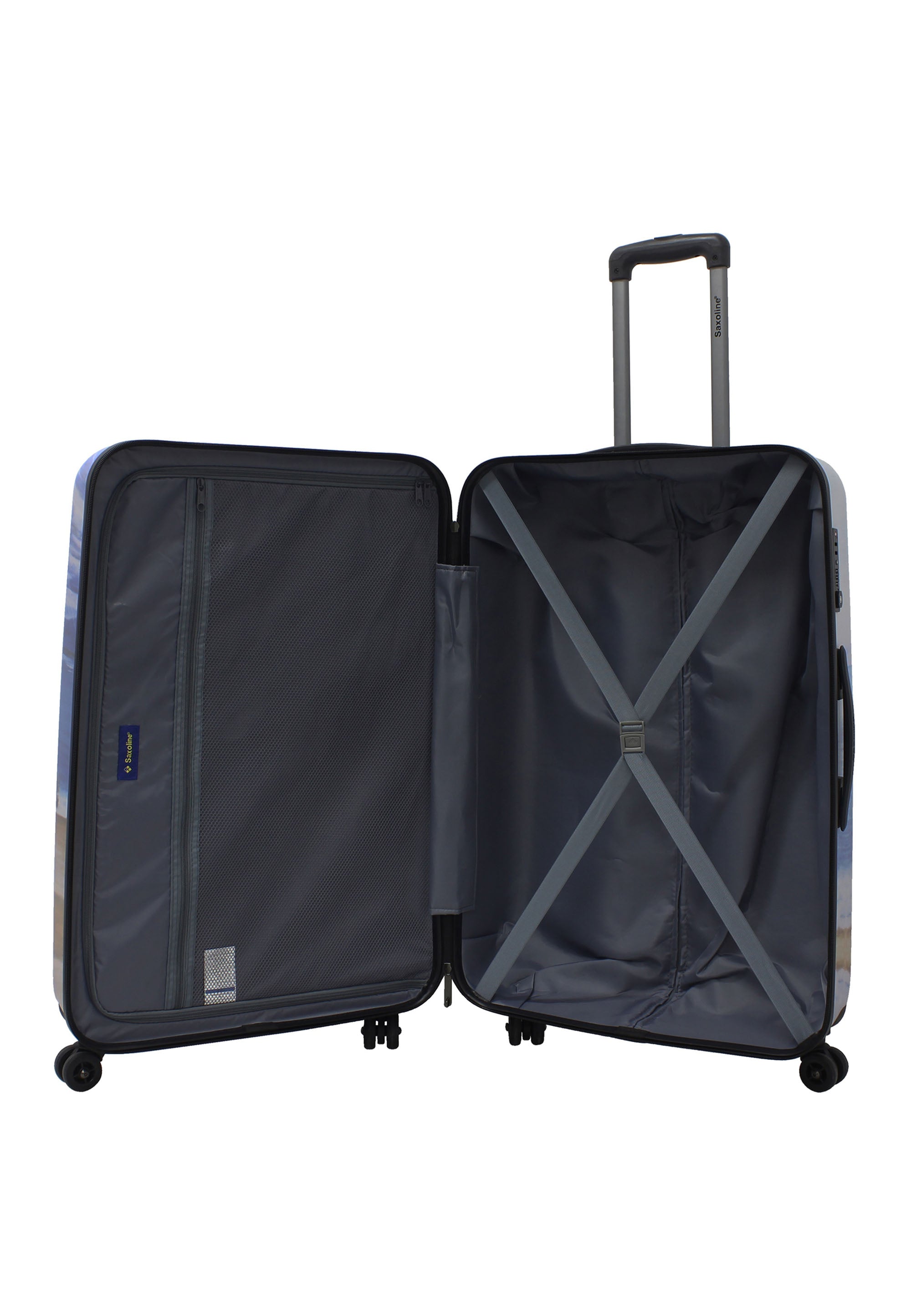 Saxoline Black Horse Hard Suitcase / Trolley / Luggage - 78 cm - (Large)