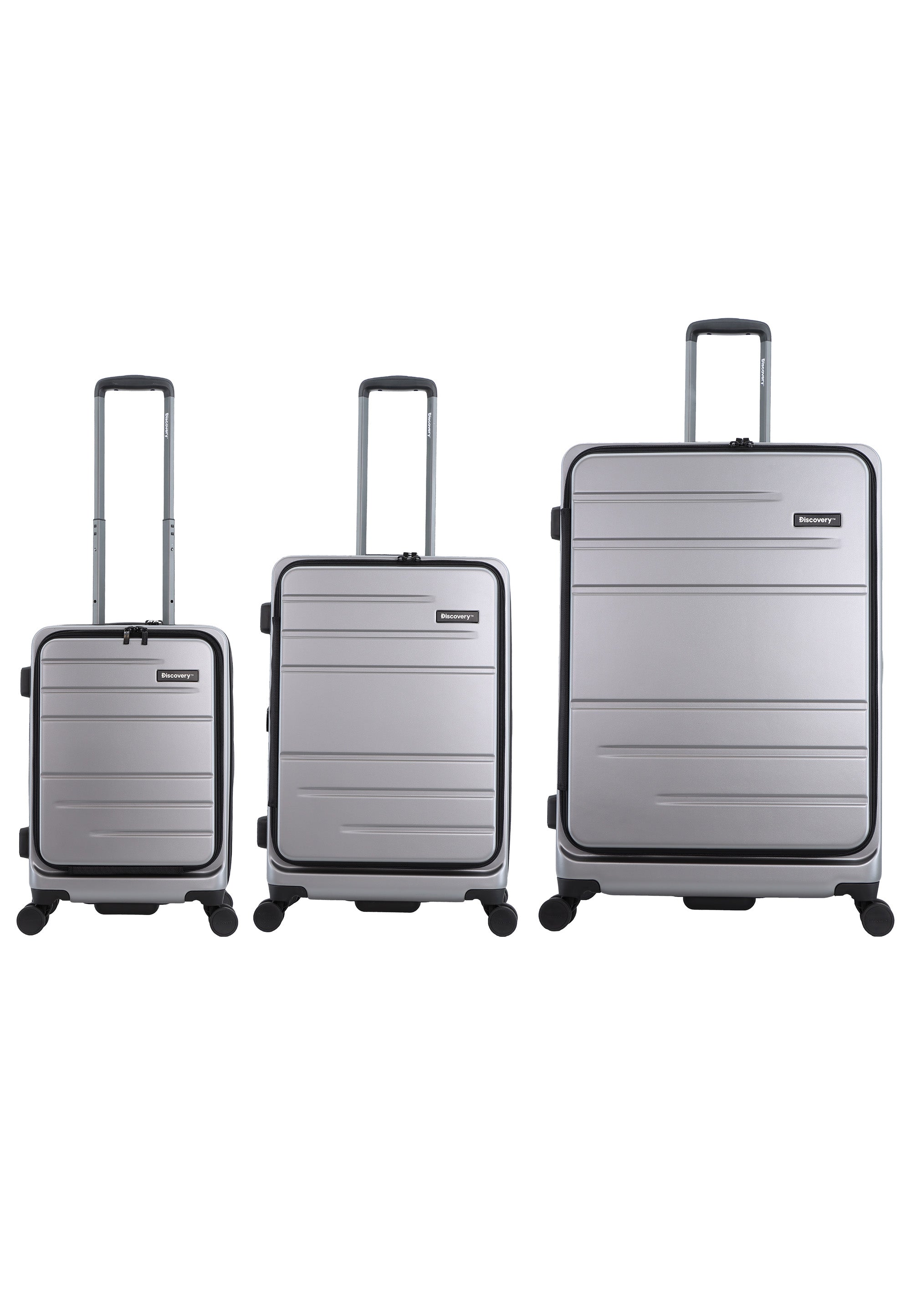 Discovery Patrol Hard Suitcase set / Luggage set / Trolley set Silver