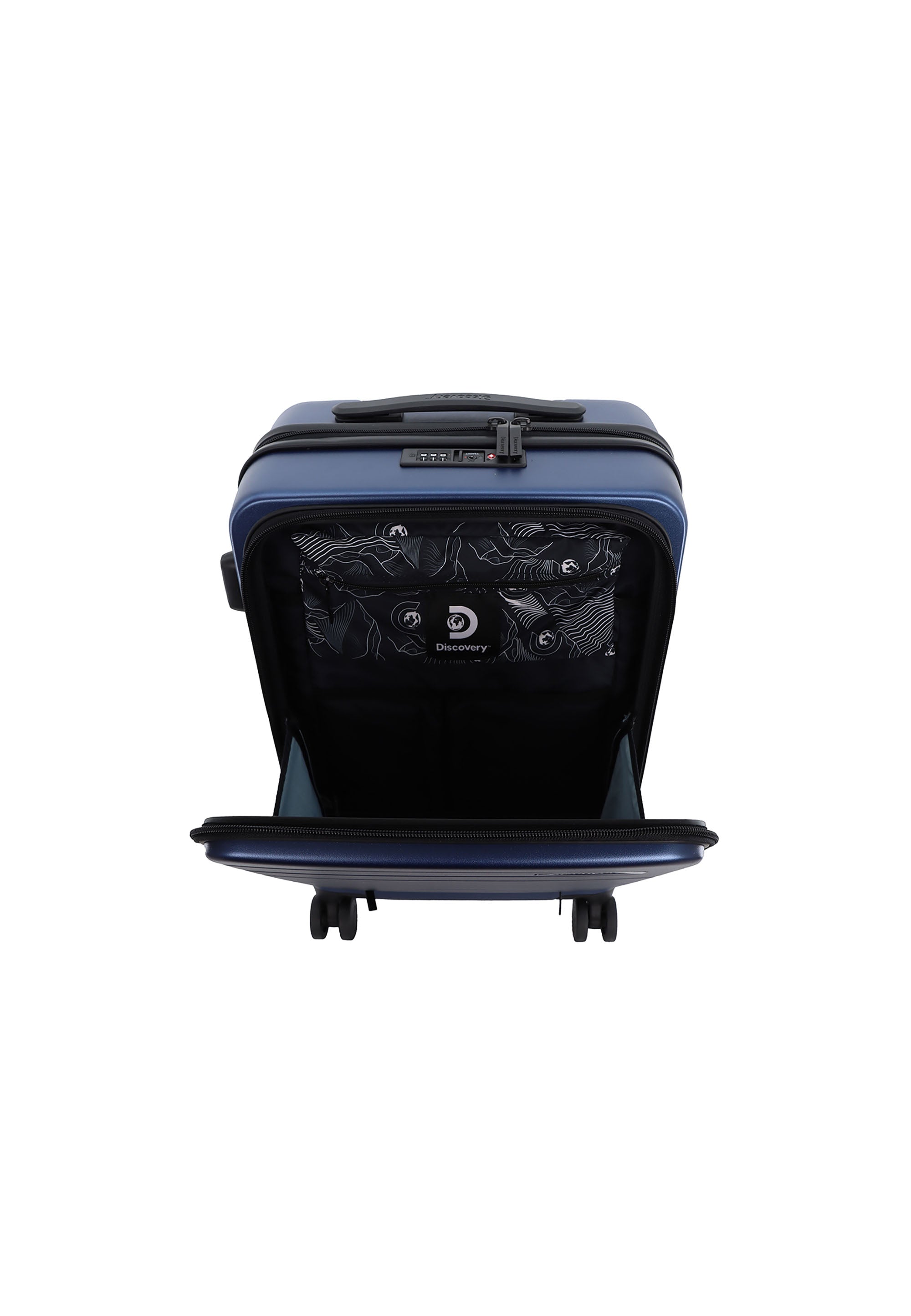 Discovery Patrol Handluggage Hard Suitcase / Luggage / Trolley - 56 cm (Small) Blue