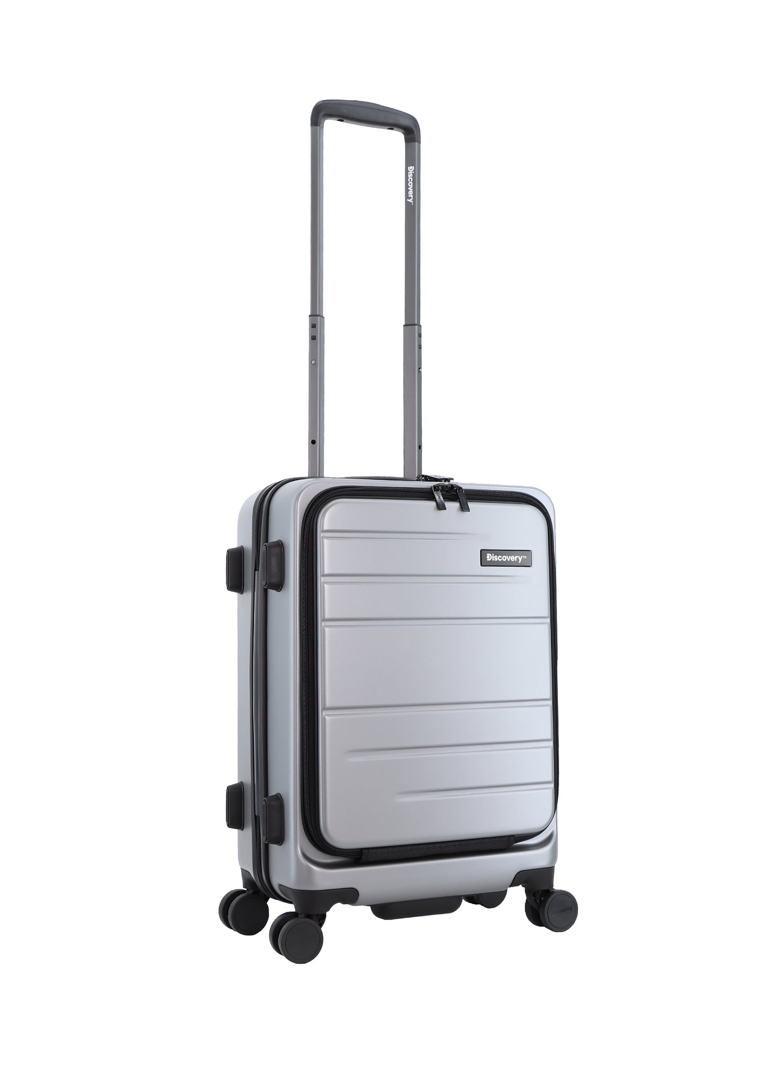 Discovery Patrol Handluggage Hard Suitcase / Luggage / Trolley - 56 cm (Small) Silver