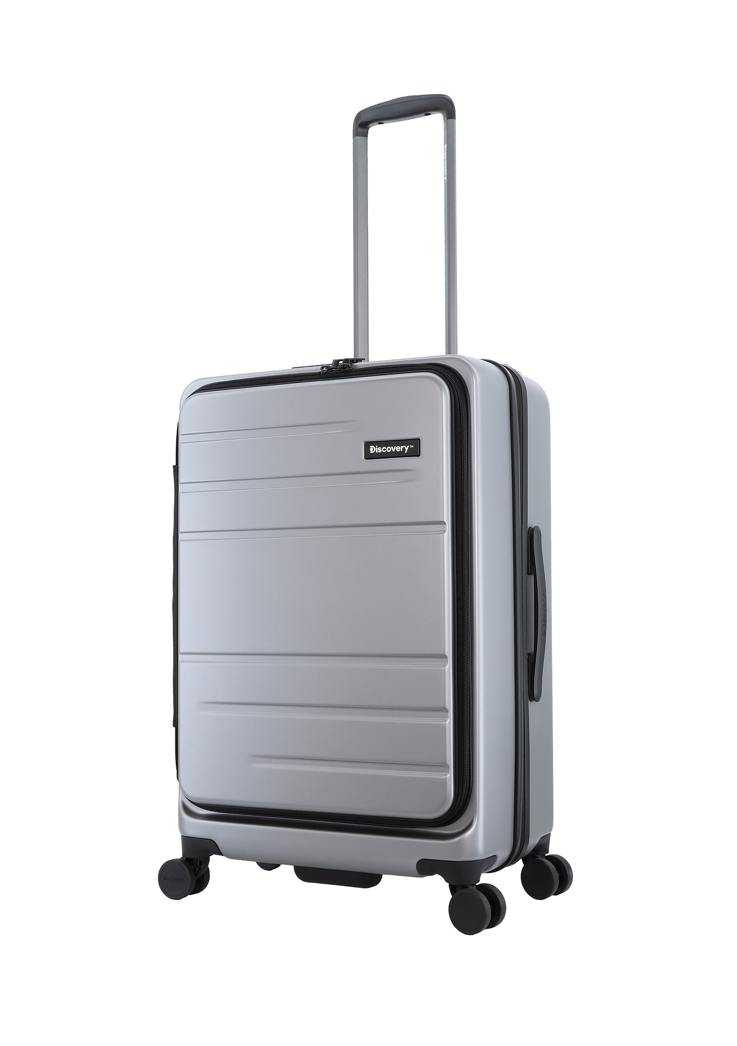 Discovery Patrol Hard Suitcase / Luggage / Trolley - 67 cm (Medium) Silver