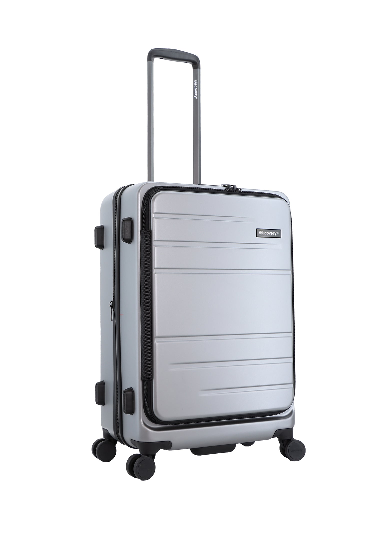 Discovery Patrol Hard Suitcase / Luggage / Trolley - 67 cm (Medium) Silver