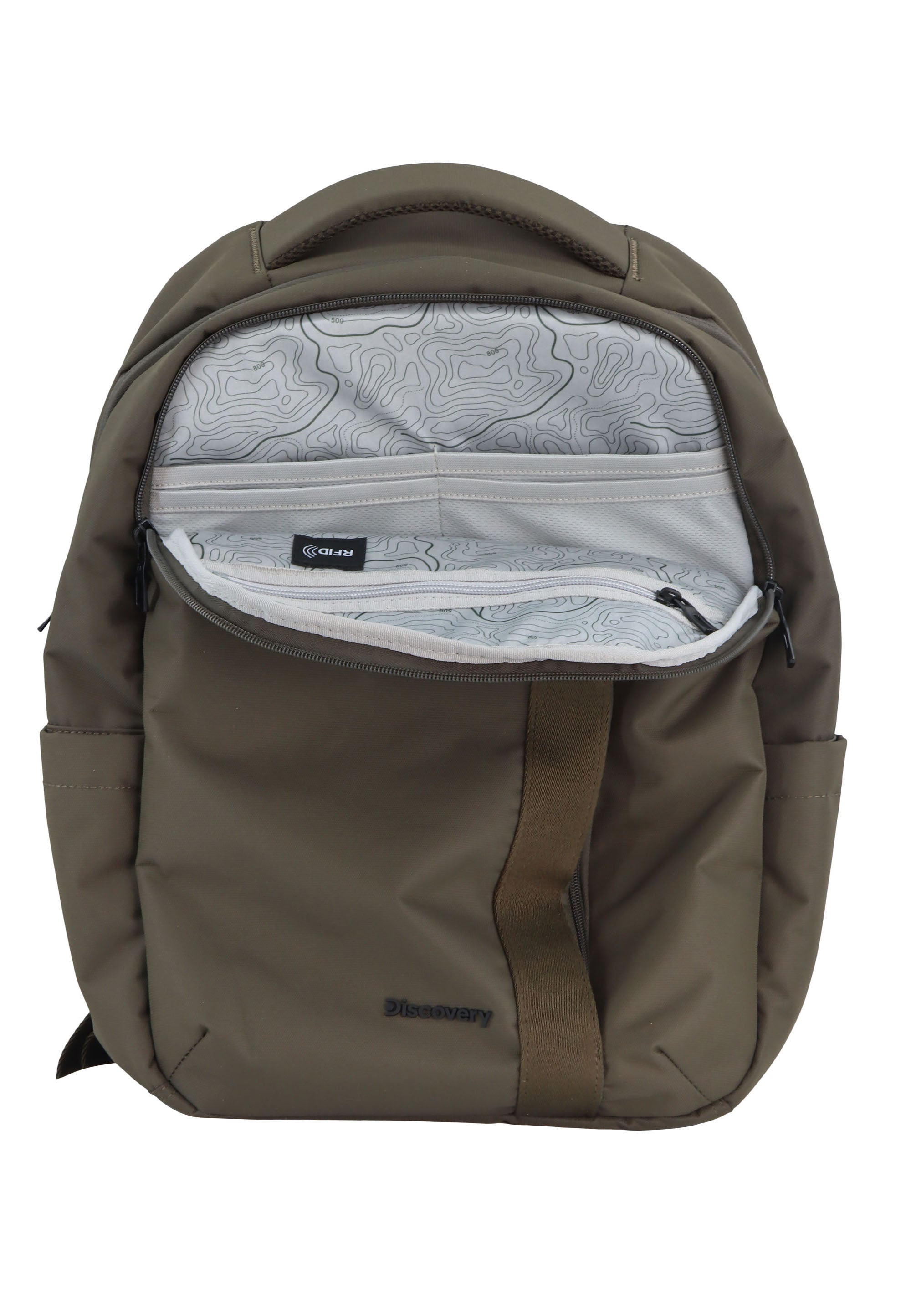 Discovery Downtown Laptop Backpack | School Backpack - D00941 Khaki