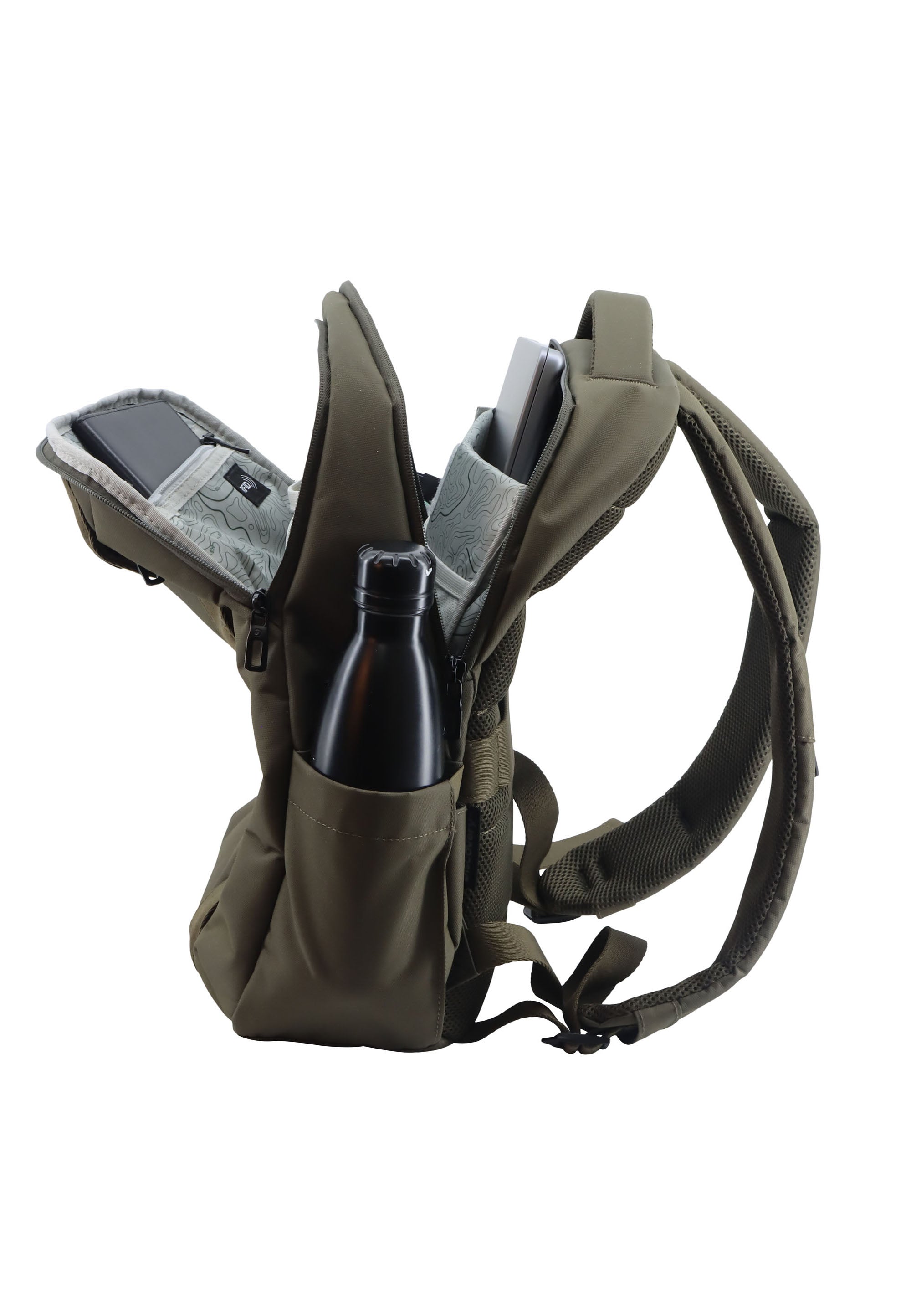 Discovery Downtown Laptop Backpack | School Backpack - D00941 Khaki
