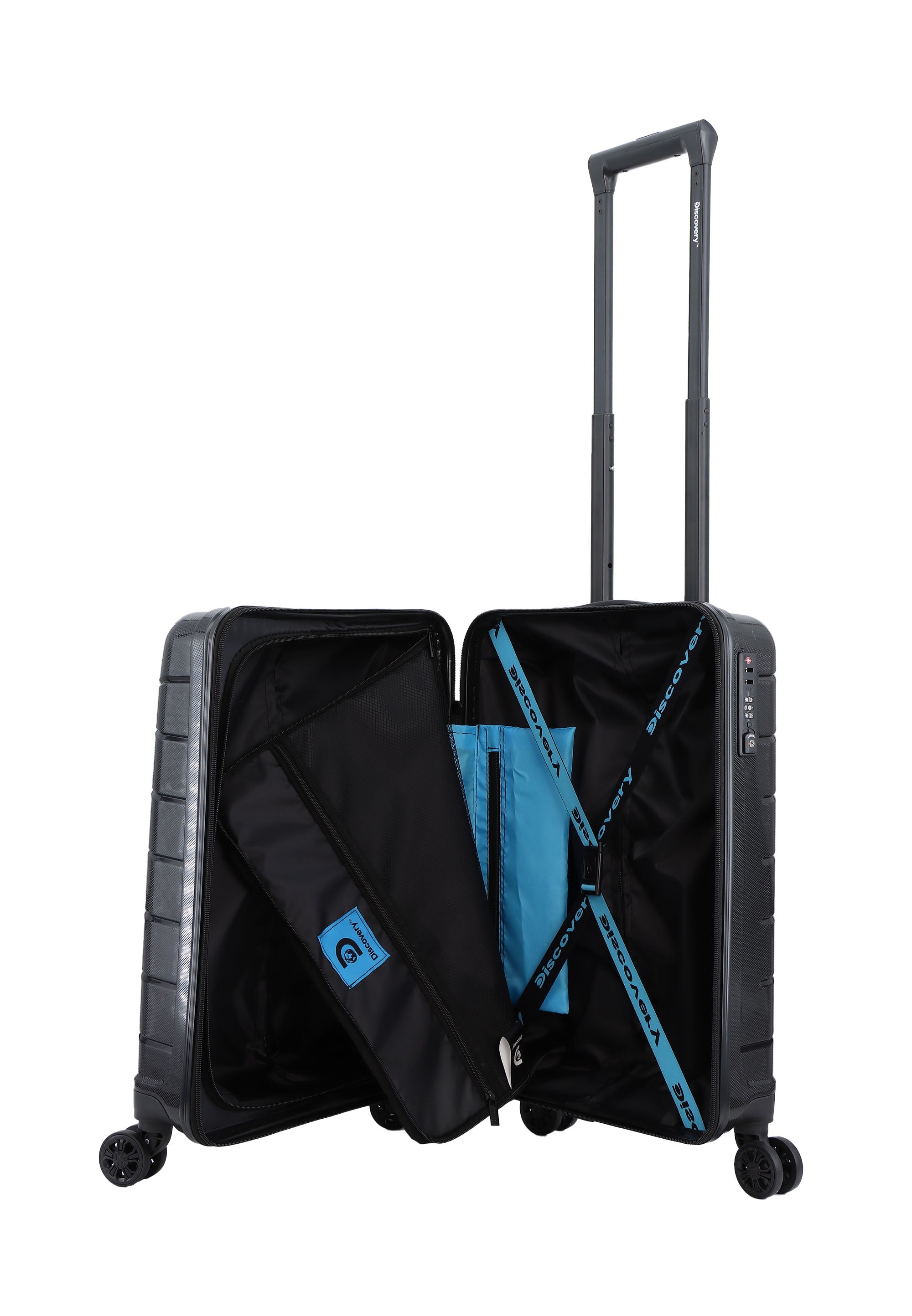 Discovery Skyward Handluggage Hard Suitcase / Luggage / Trolley - 55 cm (Small) Black