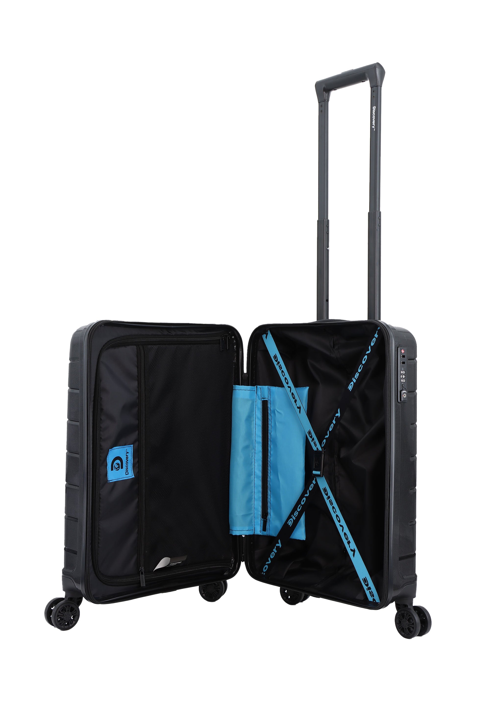 Discovery Skyward Handluggage Hard Suitcase / Luggage / Trolley - 55 cm (Small) Black
