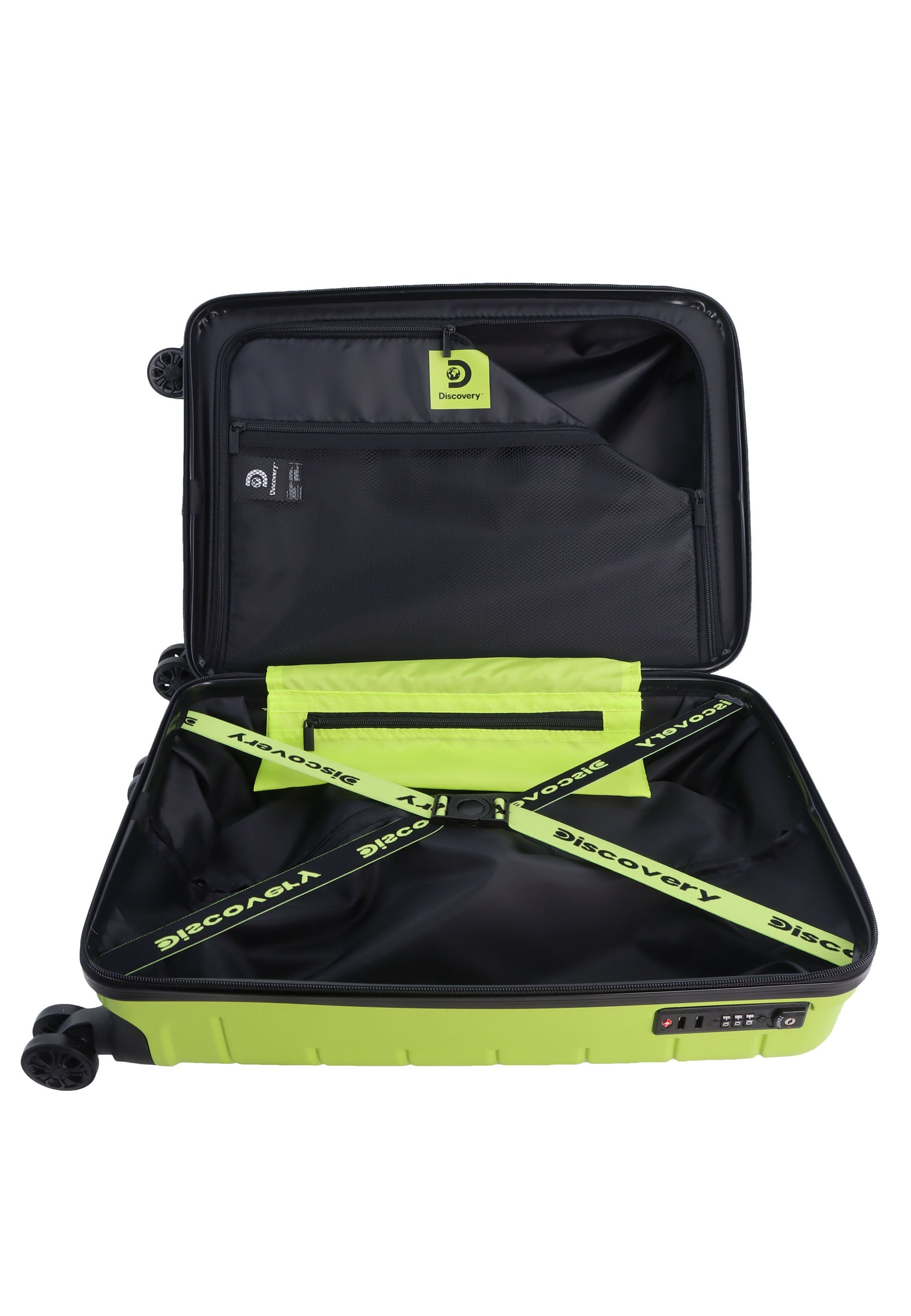Discovery Skyward Handluggage Hard Suitcase / Luggage / Trolley - 55 cm (Small) Lime