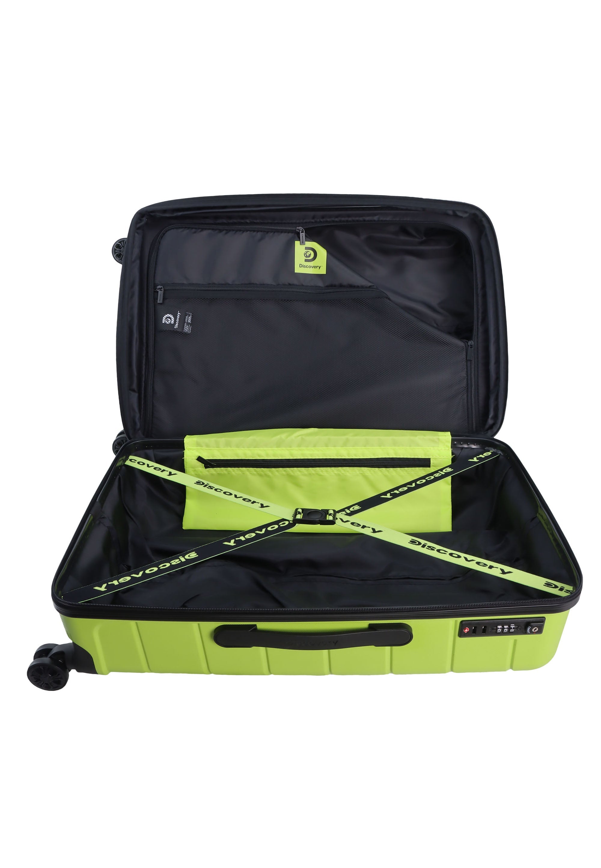 Discovery Skyward Hard Suitcase / Luggage / Trolley - 65 cm (Medium) Lime