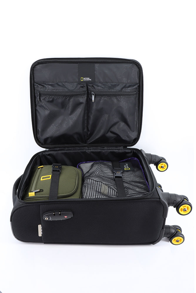 National Geographic Passage Hand Luggage Soft Suitcase / Trolley / Travel Suitcase 46cm (Small) -Black
