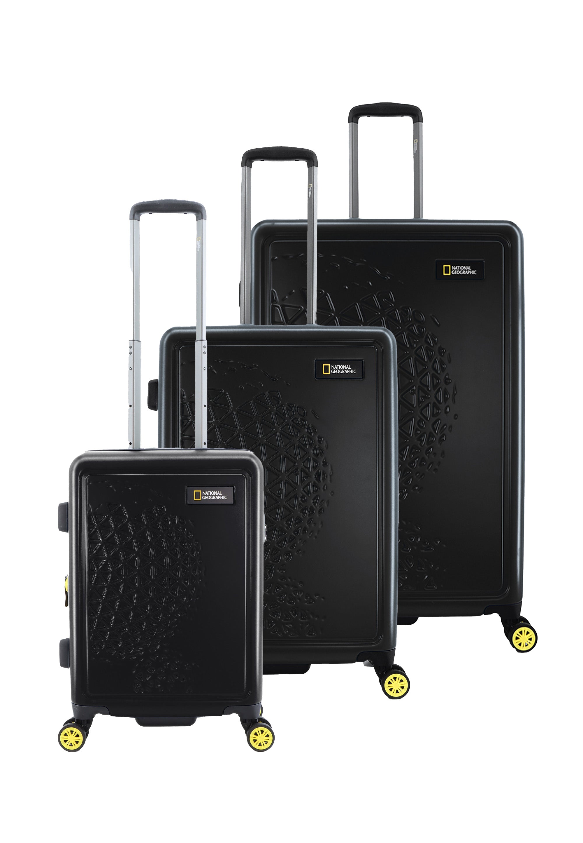 National Geographic Globe Hard Suitcase / Trolley / Travel Suitcase Black