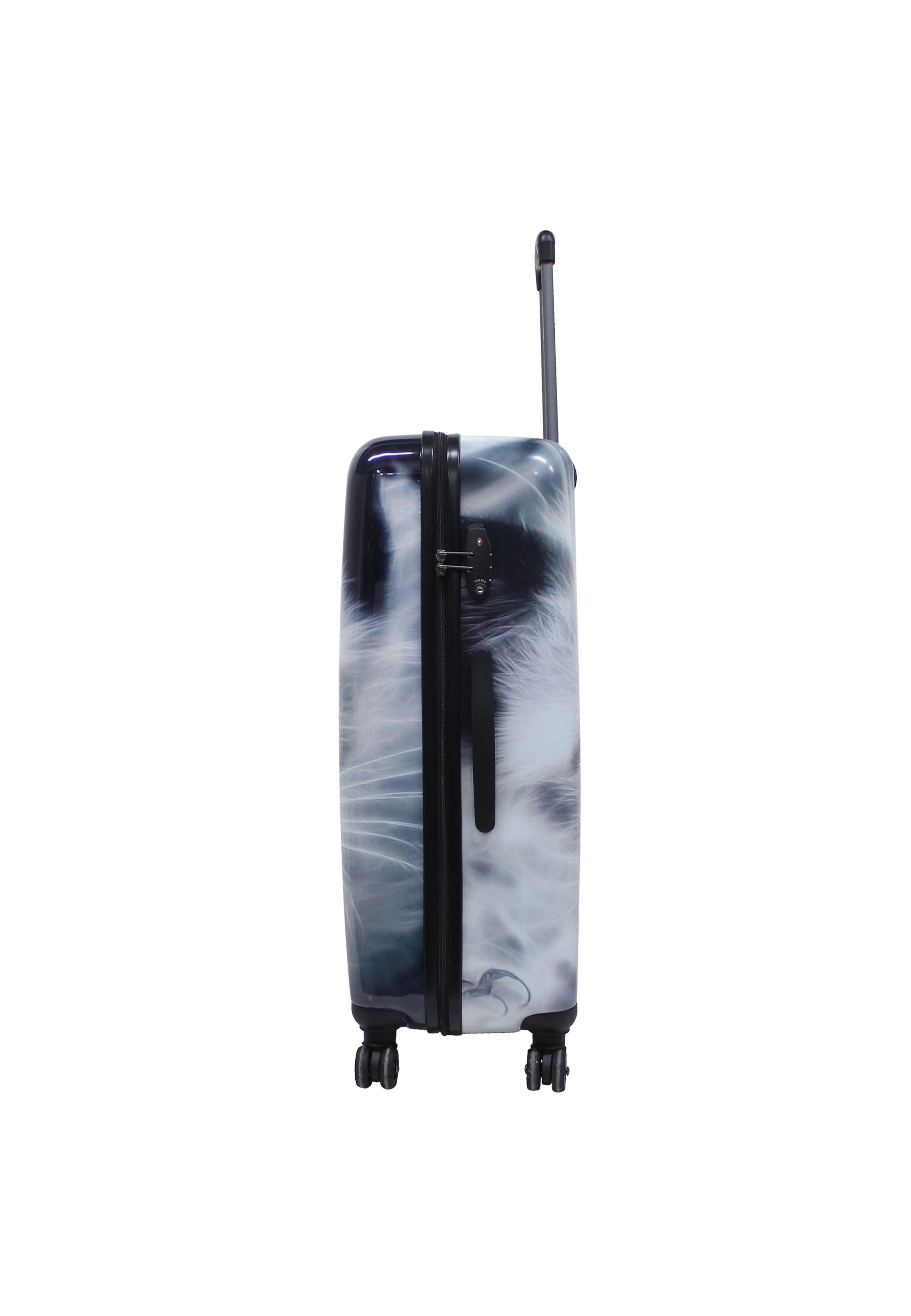 Saxoline white Cat Hard Suitcase / Trolley / Luggage - 78 cm - (Large)