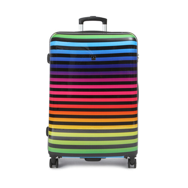 Saxoline Color Strip Hard Suitcase / Luggage / Trolley - 64 cm (Medium)