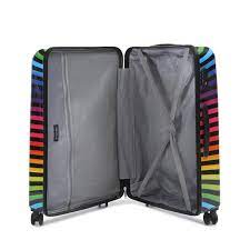 Saxoline Color Strip Hard Suitcase / Luggage / Trolley - 64 cm (Medium)